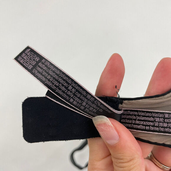 VICTORIAS SECRET Lined Perfect Coverage Black/Nude Underwire Bra Multiway 32D - Picture 8 of 9